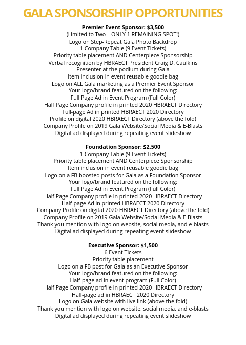 Gala Sponsorship